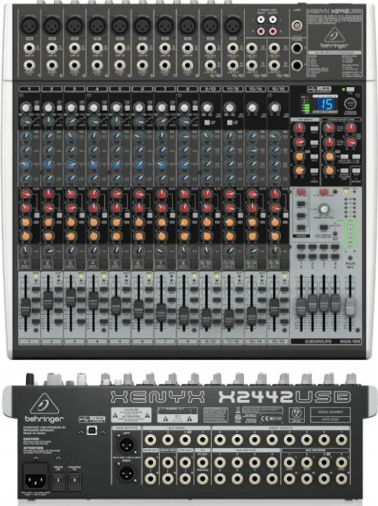 Table de mixage analogique 16 pistes Behringer X2442 USB multi-usage 16236