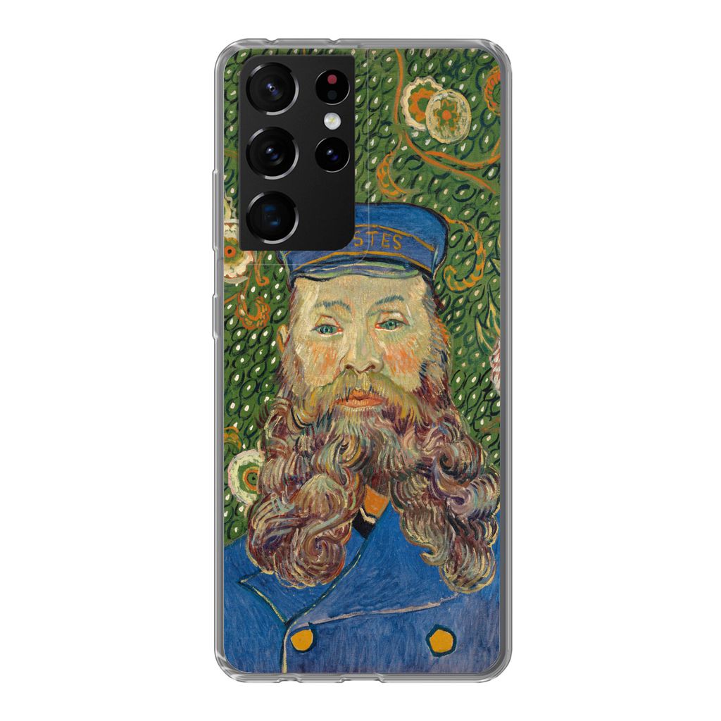 MuchoWow Handyhülle Schutzhülle Hülle für Samsung Galaxy S21 Ultra Porträt des Postboten Joseph Roulin - Vincent van Gogh Silikon Softcase H...