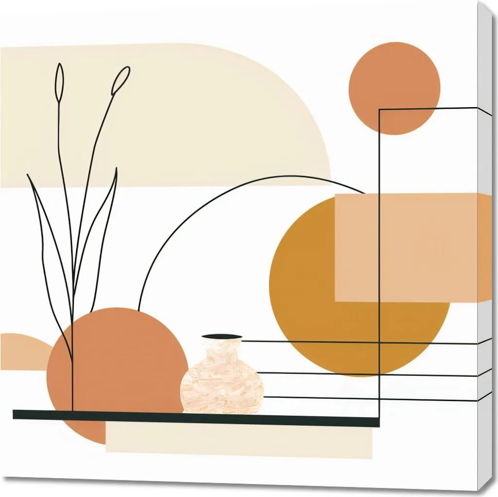 Image 90 x 90 cm Terracotta Schrei - Décoration Murale Carrée Moderne