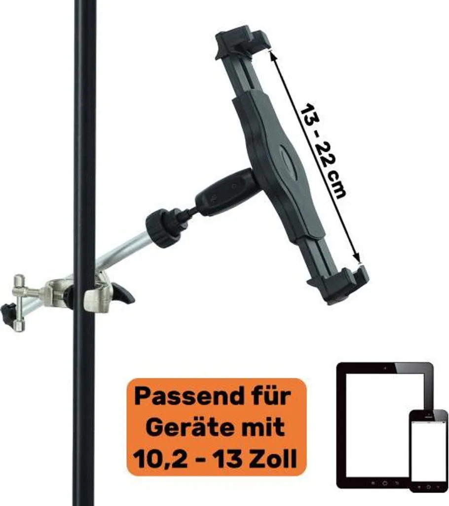 Asta Microfonica keepdrum MS106 con Supporto Tablet per Live e Studio - 6