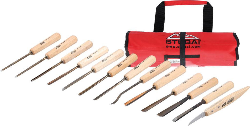 STUBAI Set di 14 pezzi per intaglio - set di utensili Immagine del prodotto 