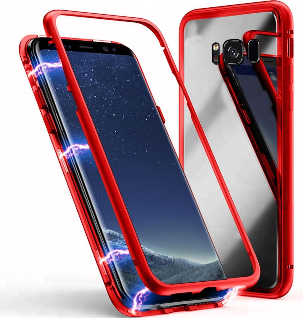Samsung Galaxy J4 Magnet Bumper Rot-Transparent