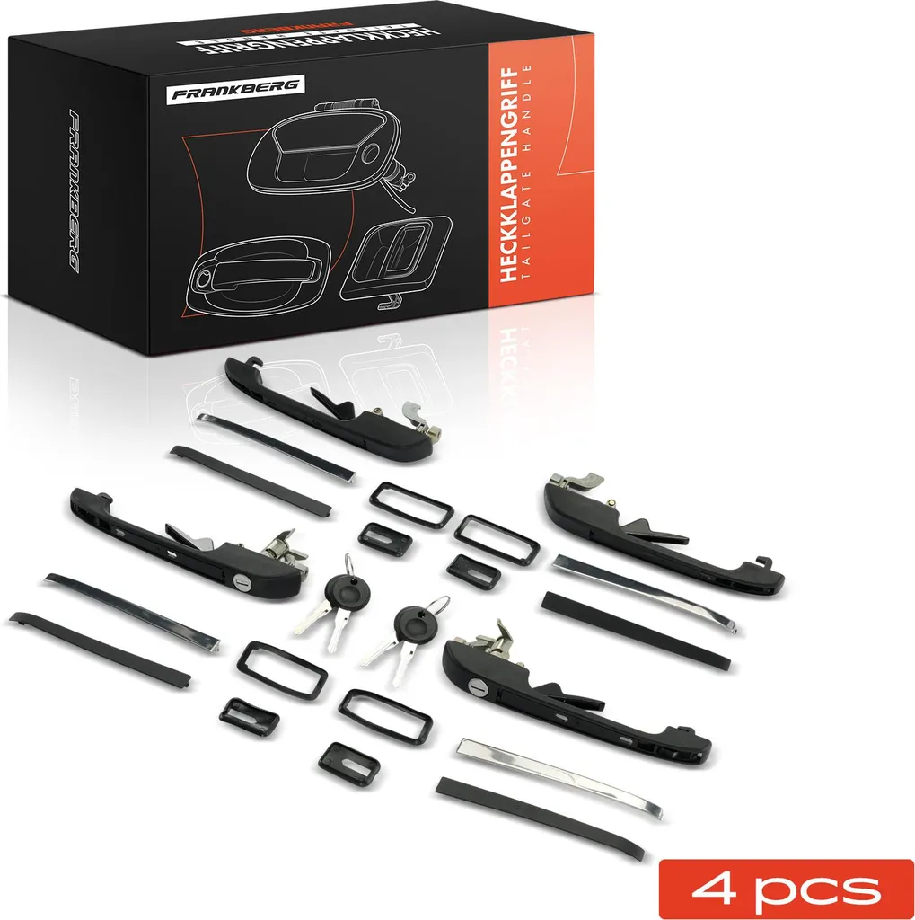 Poignée de porte VW Golf 1 et 2 Frankberg en ABS robuste - Set de 4pcs