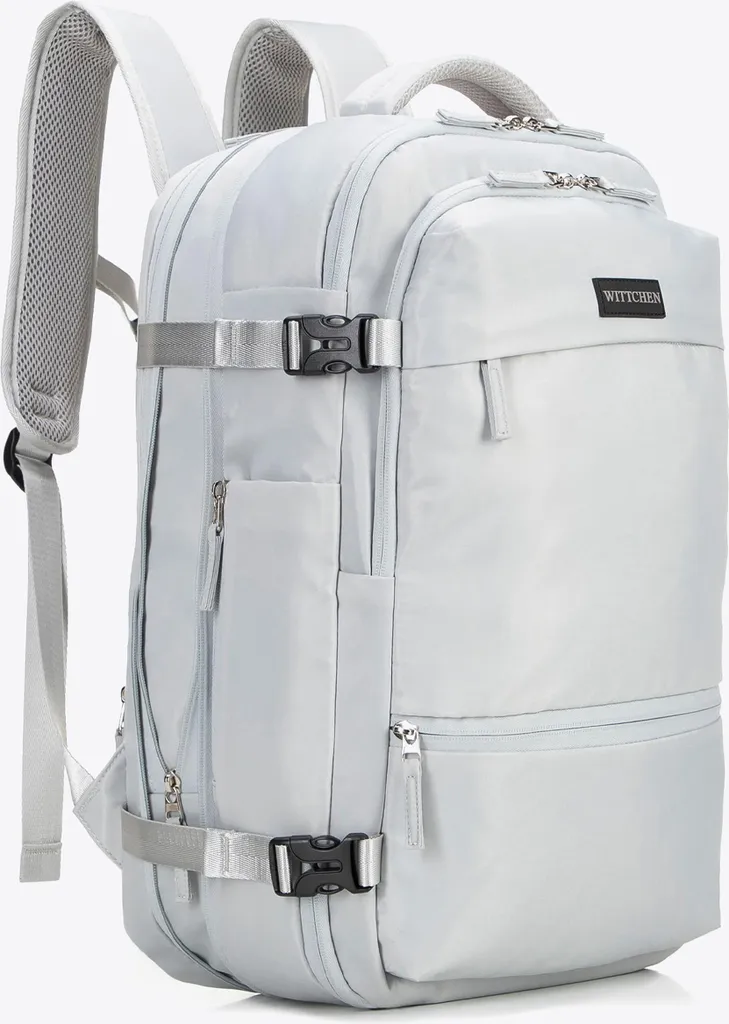 Sac à Dos Avion Multifonctionnel Blanc Crème Polyester Extensible - 2
