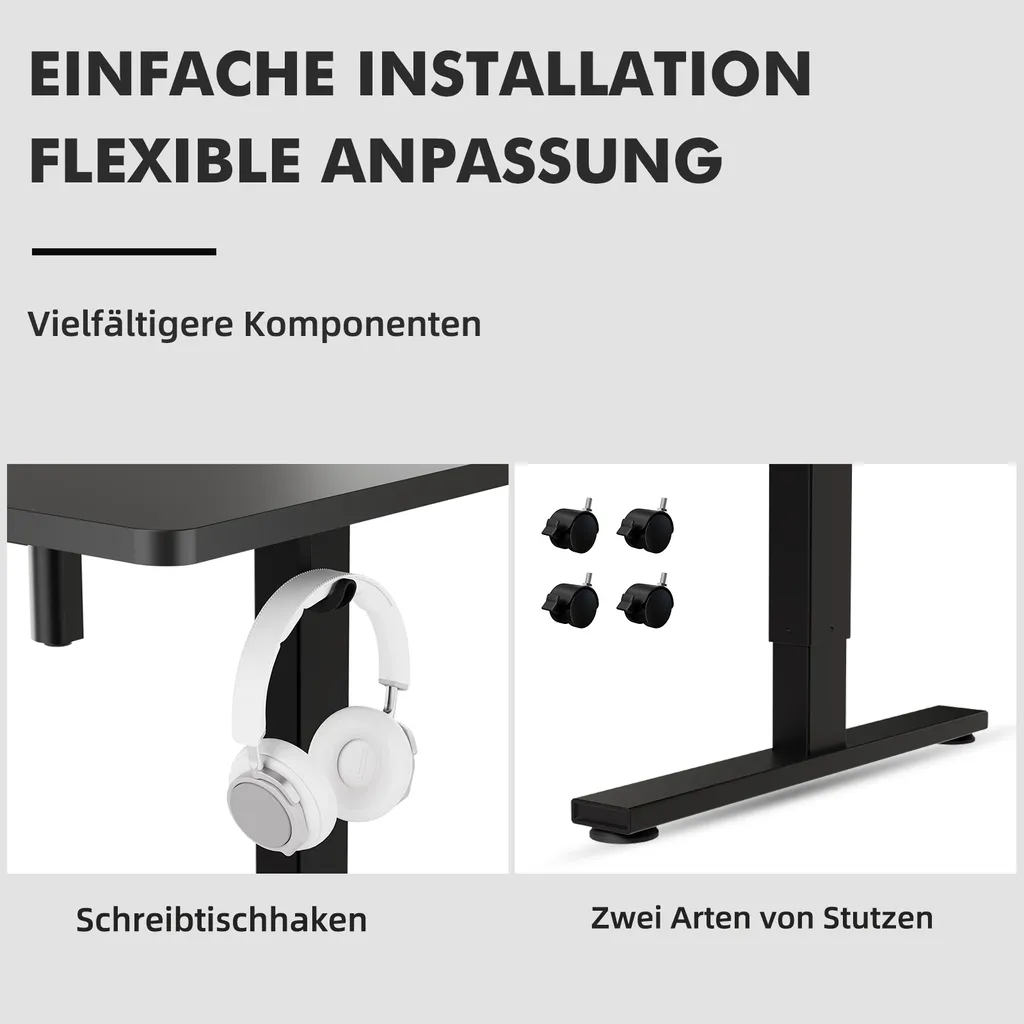Bureau assis debout électrique compact 120 cm idéal pour studio - 8