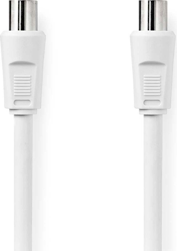 Koaxialkabel | IEC (Koax) Stecker | IEC (Koax) Buchse | Vernickelt | 90 dB | 75 Ohm | Doppelt geschirmt | 3,00 m | Rund | PVC | Weiß | Box