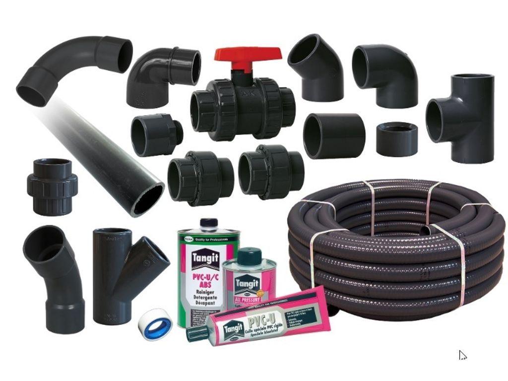XXL PVC Pool-Verrohrungsset 50 mm mit Flex-Schlauch, Produktbild 