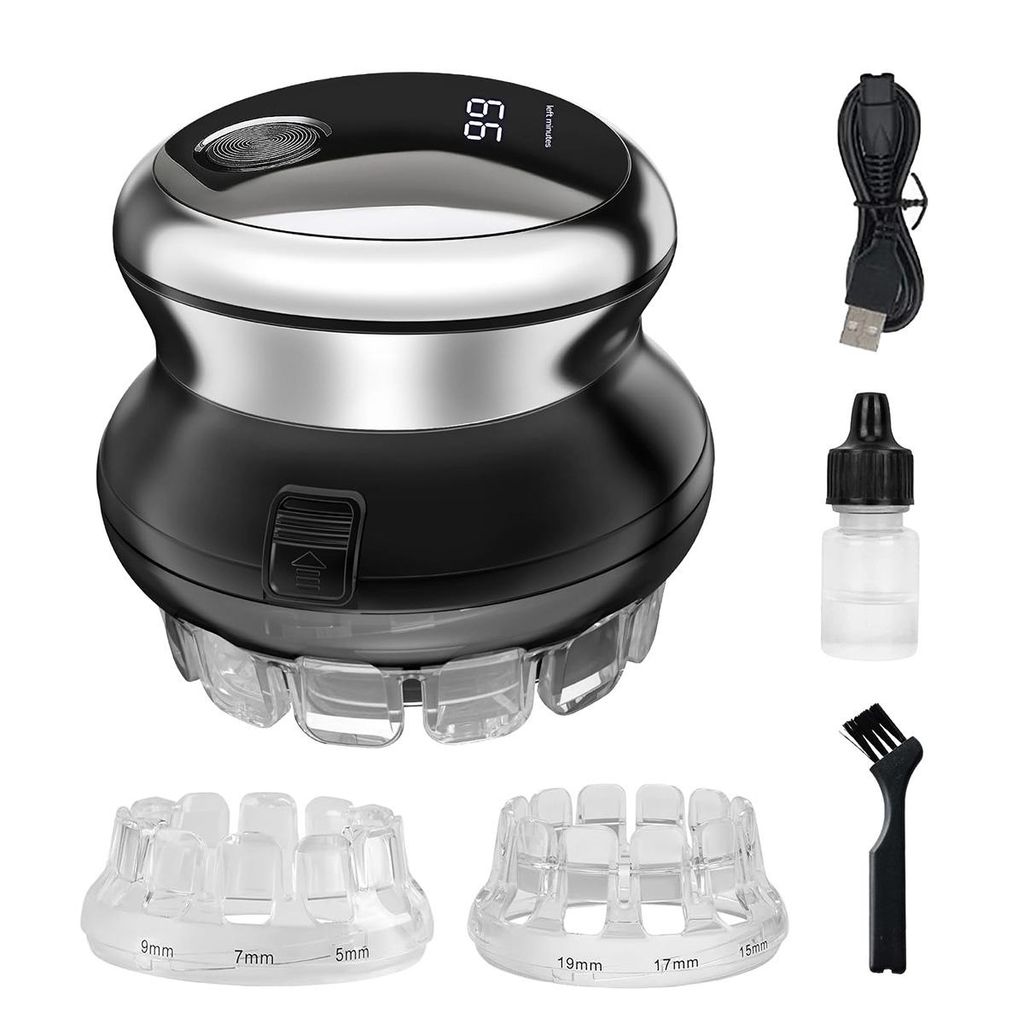 Herren Haarschneider, kabelloser LED-Display Kurzhaarschneider, 360° drehbare Scherblatt, ideal für präzises Trimmen Kurzhaarschnitte zu Hause