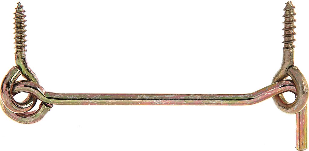 Alberts 903824 Sturmhaken | mit Winkelplatten oder Ösen | galvanisch verzinkt, dickschichtpassiviert | Länge 100 mm | Haken-Ø 4 mm
