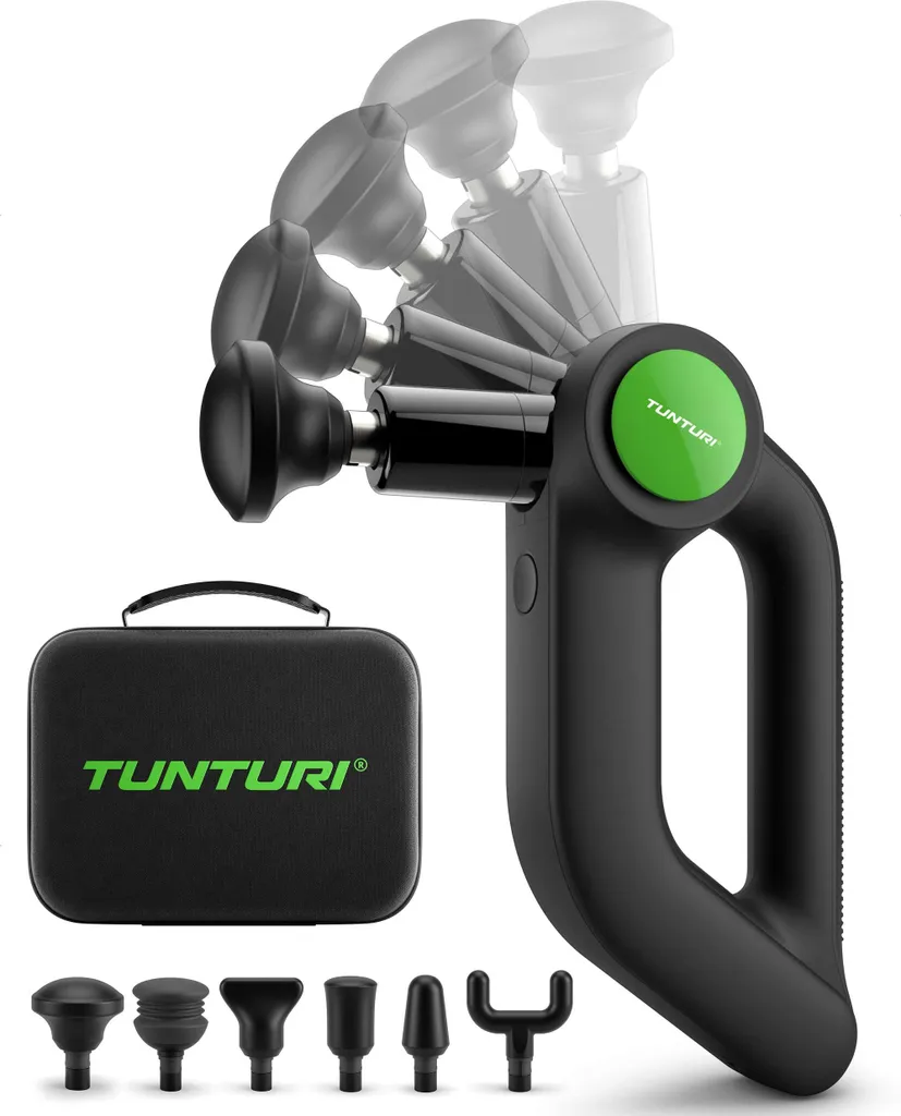Tunturi MG70 Pistolet de massage Pro Performance avec 5 têtes incluses