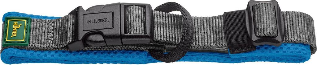 Hunter Halsband Maldon blau/grau, Größe: S / Breite: 1,5 cm