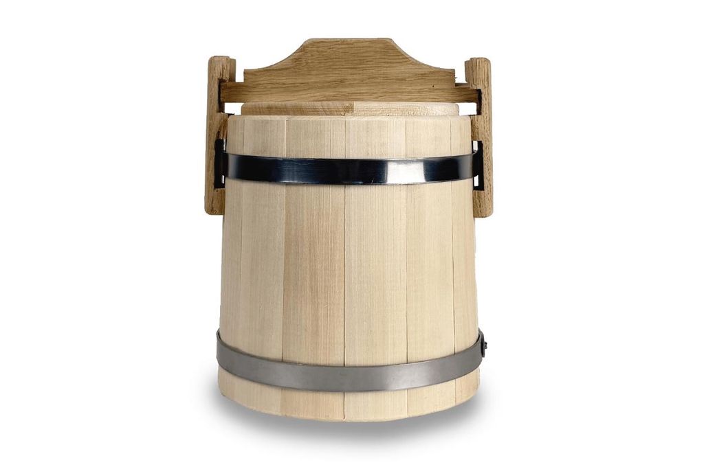 Houten honingvat 2 L met deksel Productafbeelding 