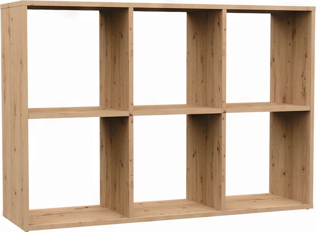 Selsey Malax – Offenes Standregal, 6 Fächer, Artisan-Eiche, 110 cm