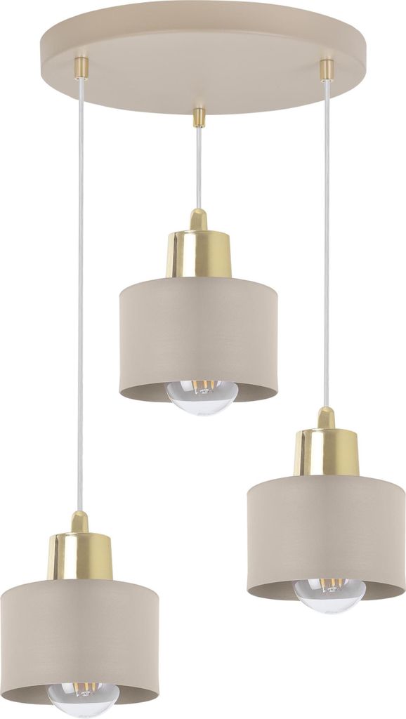 Panta Pendelleuchte Kaschmir Gold – 3 flammig E27