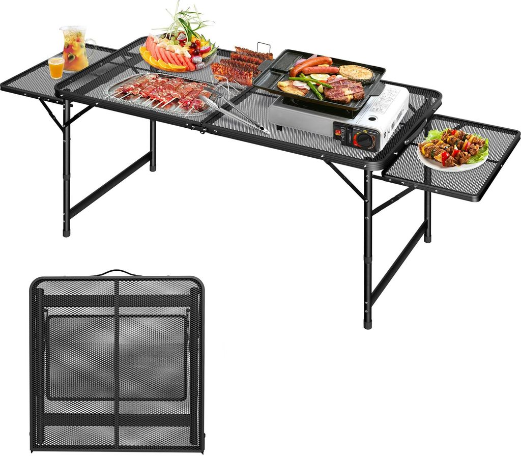 JOIEYOU Campingtisch Klappbar Klapptisch Höhenverstellbar Produktbild 