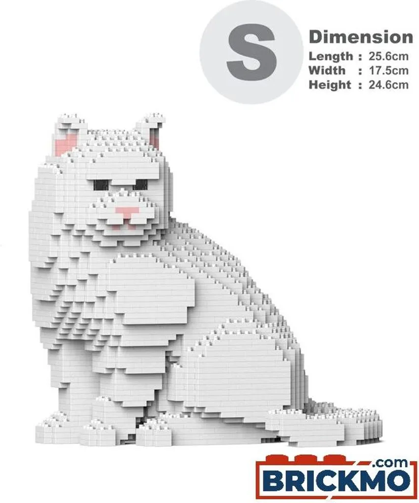Statue Chat British Shorthair en Briques à Assembler JEKCA Taille M