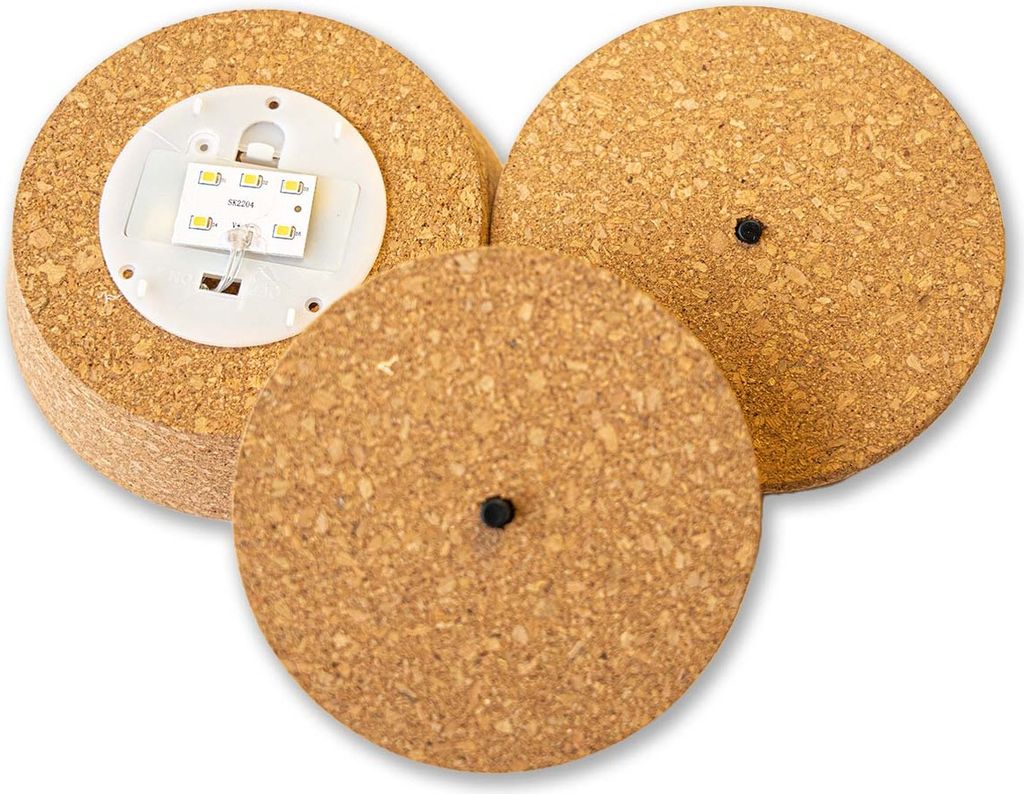 Kork mit LED-Lampe – Terrarienkorken mit Licht - 3 Größen Produktbild 