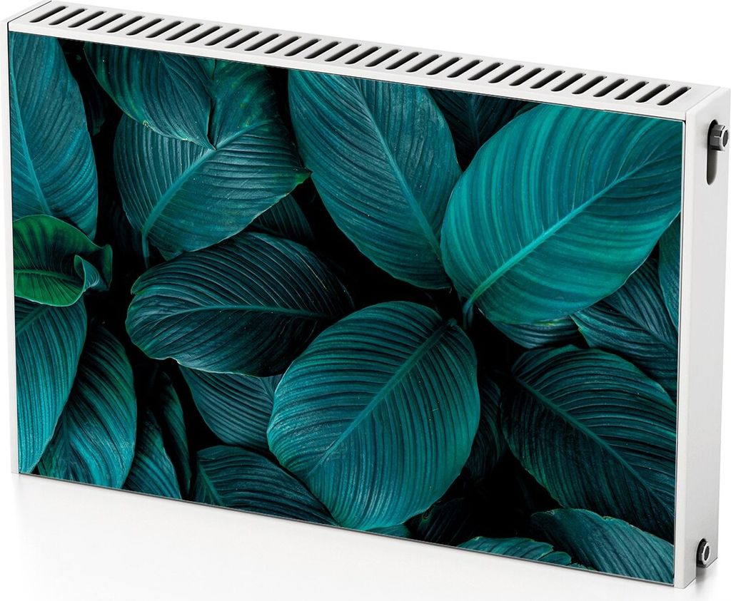 Tropische Blätter – Magnetische Heizkörperabdeckung – 90x60 cm – Magnet Heizkörperabdeckung – 3D Würfel – Heizkörperverkleidung – ...