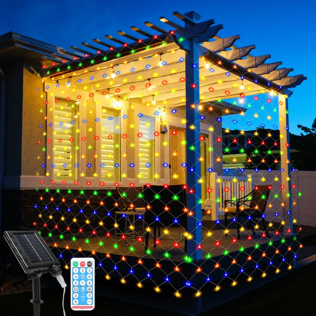 Offerta Jayseuw Rete LED Solare 3x2M | Luci Esterne Natale IP44