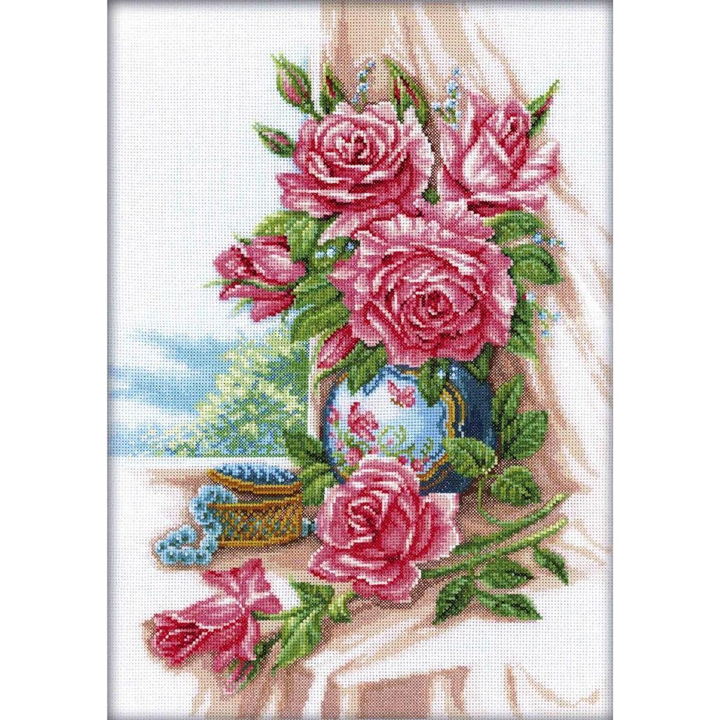 RTO Kreuzstich-Set 'Beautiful Roses' m274, Zählmuster, 30x42 cm