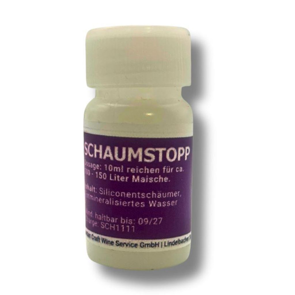 Oeno Foam Stop 10ml - Anti Schaumbildung - Schaumverhüter zum Destillieren, Einmaischen und bei der Gärung