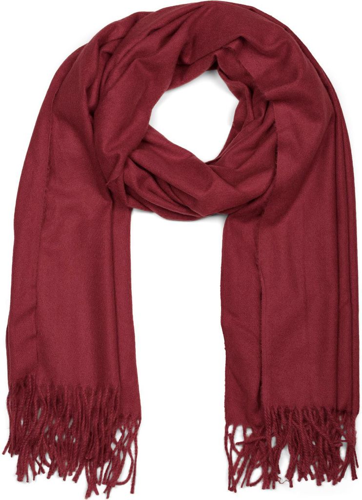 styleBREAKER Uni Schal mit Fransen | weiches Viskose Tuch in Uni Farbe | langer Winterschal für Damen und Herren | Große Farbvielfalt