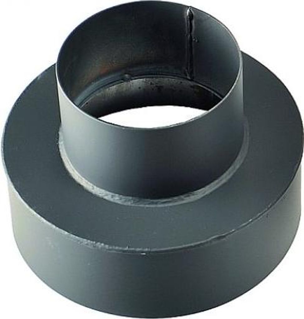 Abgasrohrtülle 150/120 mm aus Stahlblech, Schwarz, Produktbild 