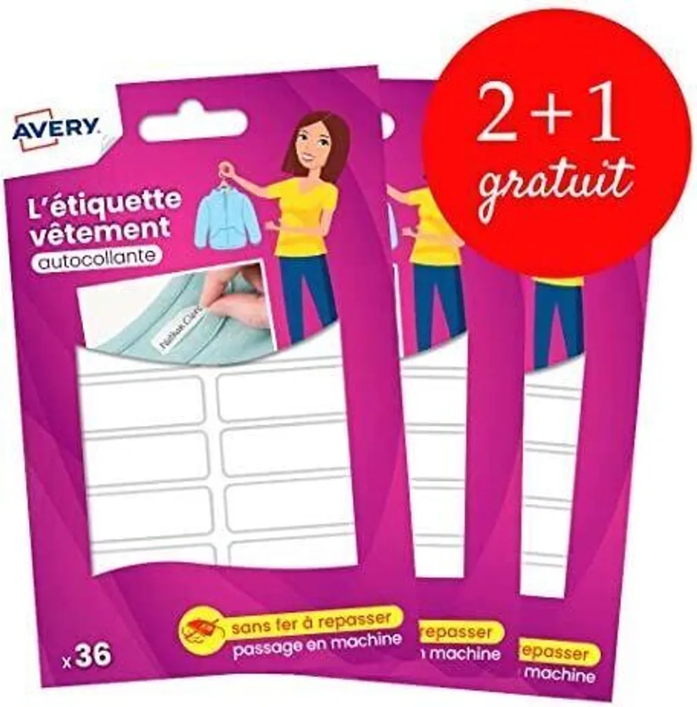 Ne Perdez Plus vos Vêtements avec le Kit Avery 108 Étiquettes Nom