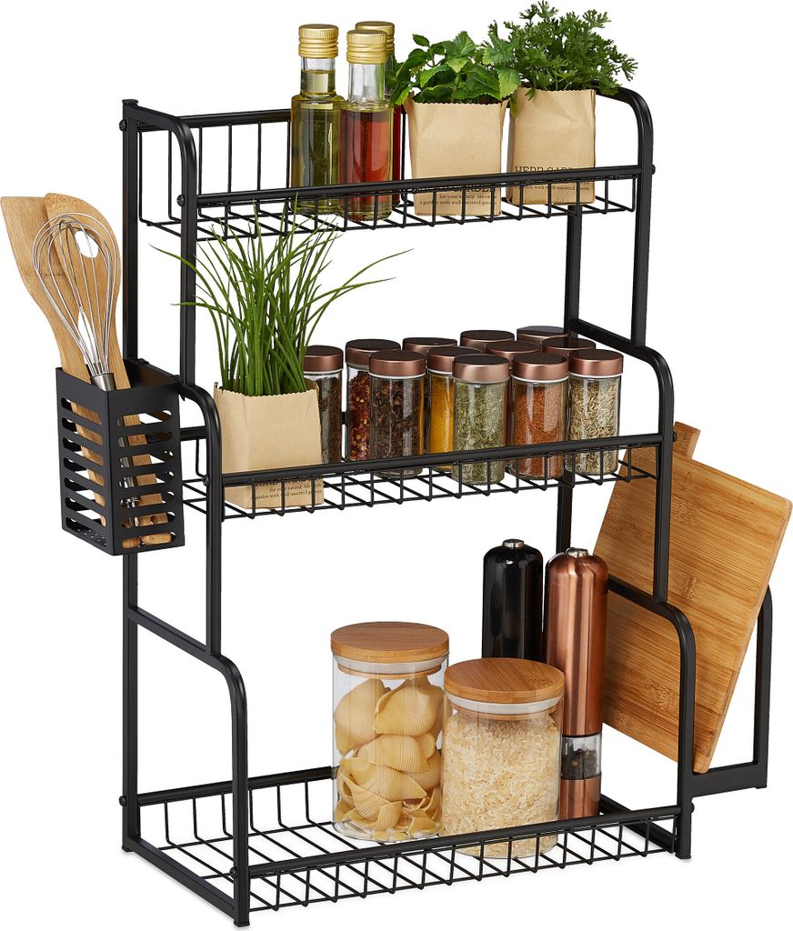 relaxdays Küchenregal für die Arbeitsplatte