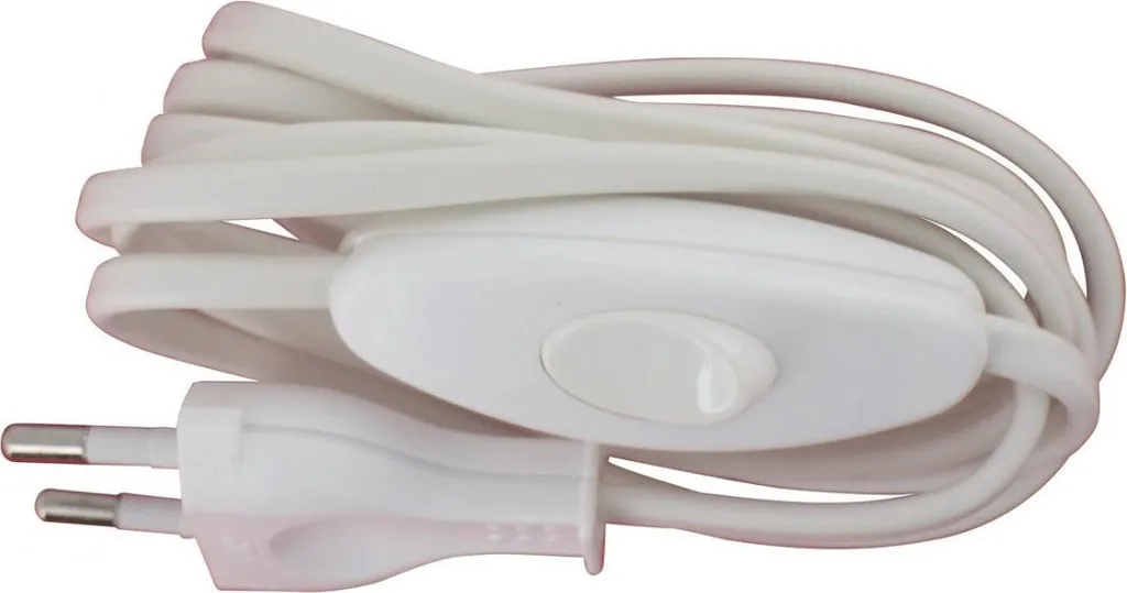 Cordon Luminaire Blanc avec Montage Facile et Douille Plastique Robuste