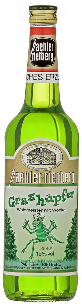 Grashüpfer Waldmeister Likör mit Wodka fruchtig frisch Produktbild 