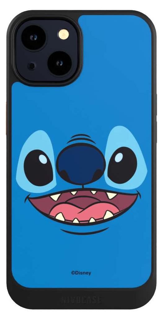 NIVOCASE Hülle für Apple iPhone 14 Handyhülle NIVOcore Case Schwarz Disney Offizielles Lizenzprodukt Lilo & Stitch