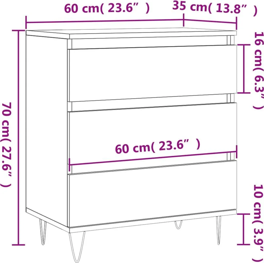 SYFAX™ Credenza Rovere Marrone 70cm - Il Mobile Instagrammabile per Casa - 7