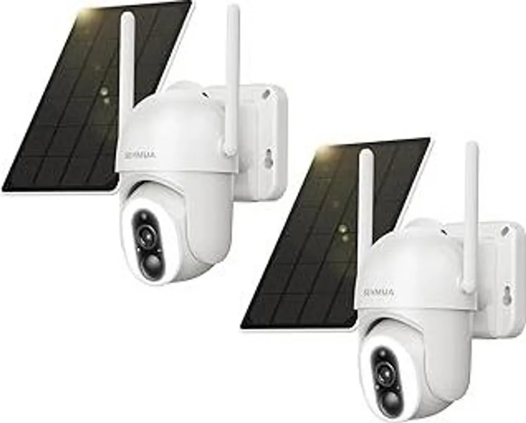 Telecamera Sorveglianza Solare SEHMUA 2K WiFi - PTZ 360° e PIR Intelligente