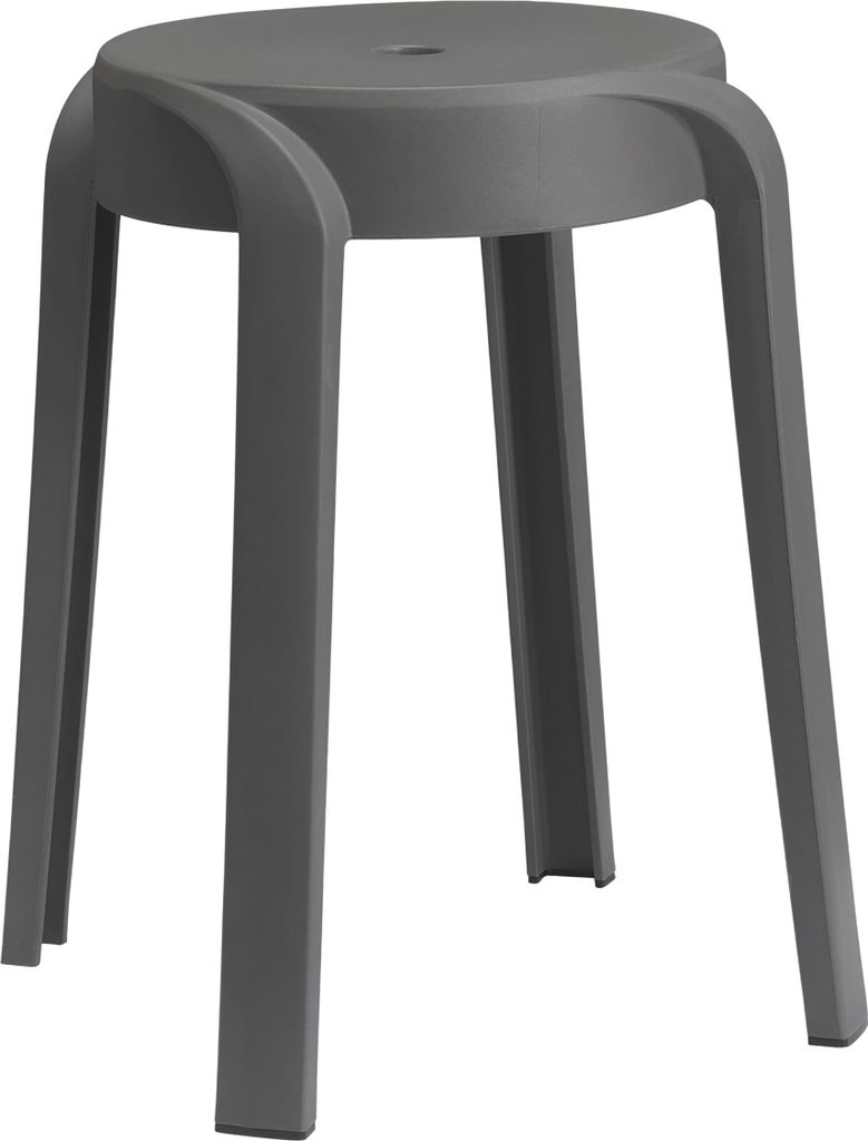 Plastový stolička 46 x 30 cm, nosnosť do 120 kg – sivá – Obrázok produktu 