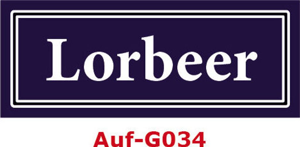 2 Stück Gewürzaufkleber Lorbeer 40x16mm Gewürzetiketten Sticker Lebensmittel (Auf-G034)