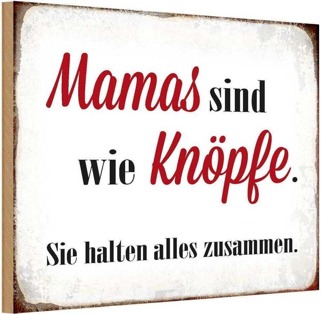 vianmo Holzschild 20x30 cm Mamas sind wie Knöpfe Geschenk