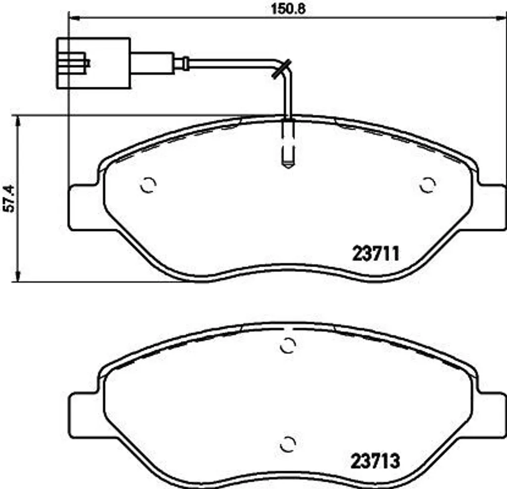 Plaquettes de frein HELLA 8DB 355 020-561 pour Mito, Bravo, Stilo