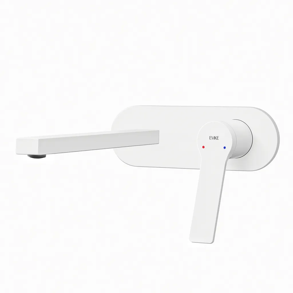 Rubinetto Lavabo EMKE Bianco Opaco - Sicuro e Facile da Pulire - 2