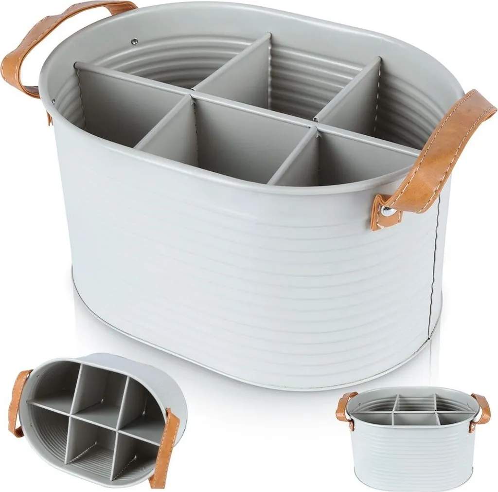 Caisse à bouteilles pour rangement de boissons en métal gris 30x20cm