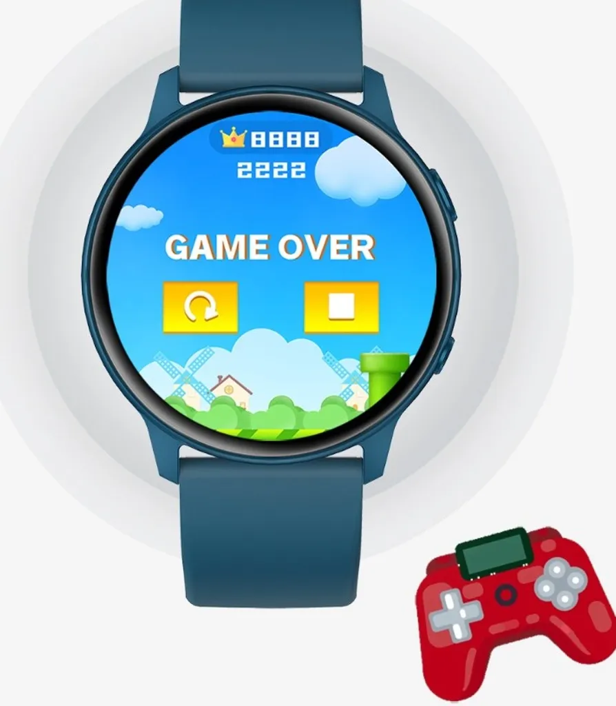 Montre Connectée MX1 Bleue avec Suivi Santé et Appels Bluetooth HD