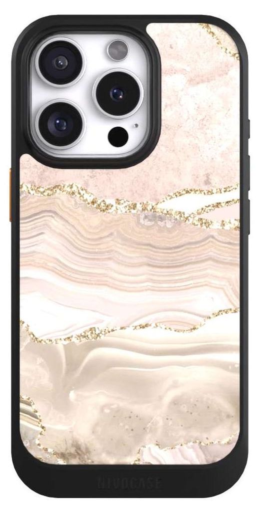 NIVOCASE Hülle für Apple iPhone 16 Pro Handyhülle NIVOcore Case Schwarz Glitzer Look Marmor Utart