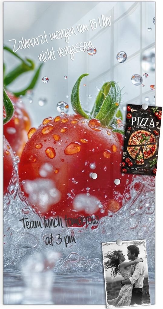 Magnettafel 50x100cm Pinnwand Whiteboard beschreibbar - Wassertomaten