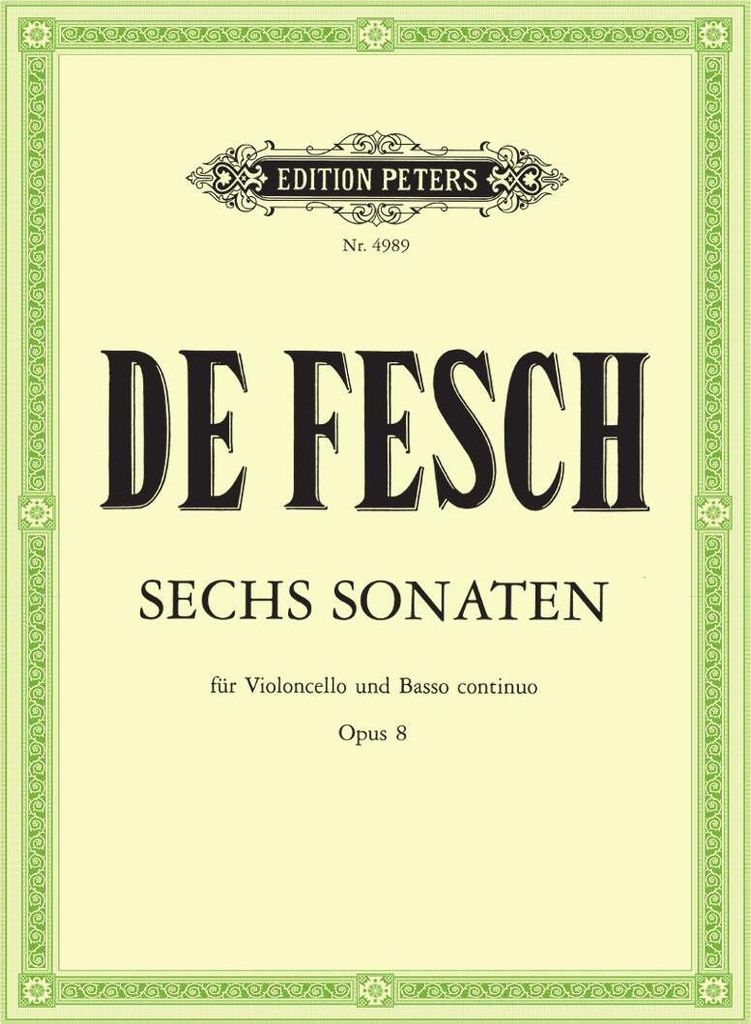 6 Sonaten für Cello und Continuo op. 8