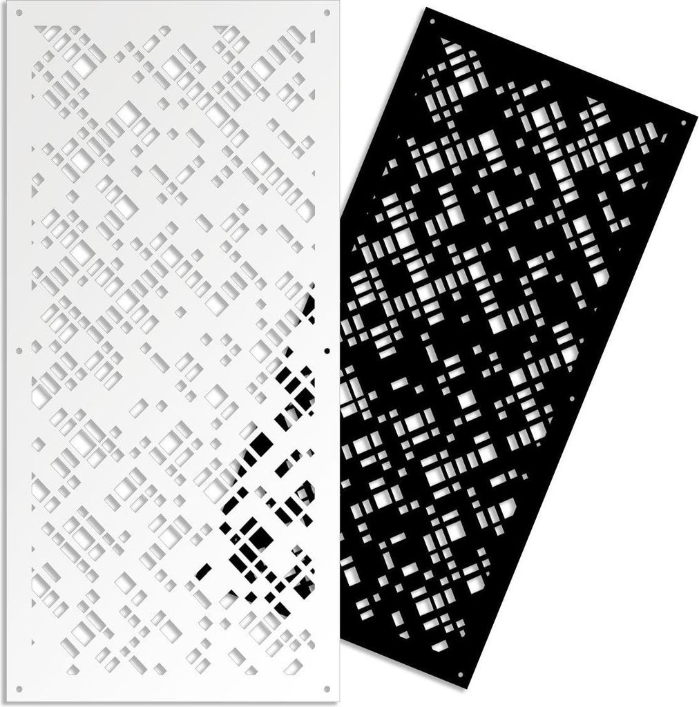 PIXEL – Perforiertes PVC–Panel – Sonnenschutz 50x150 cm schwarz