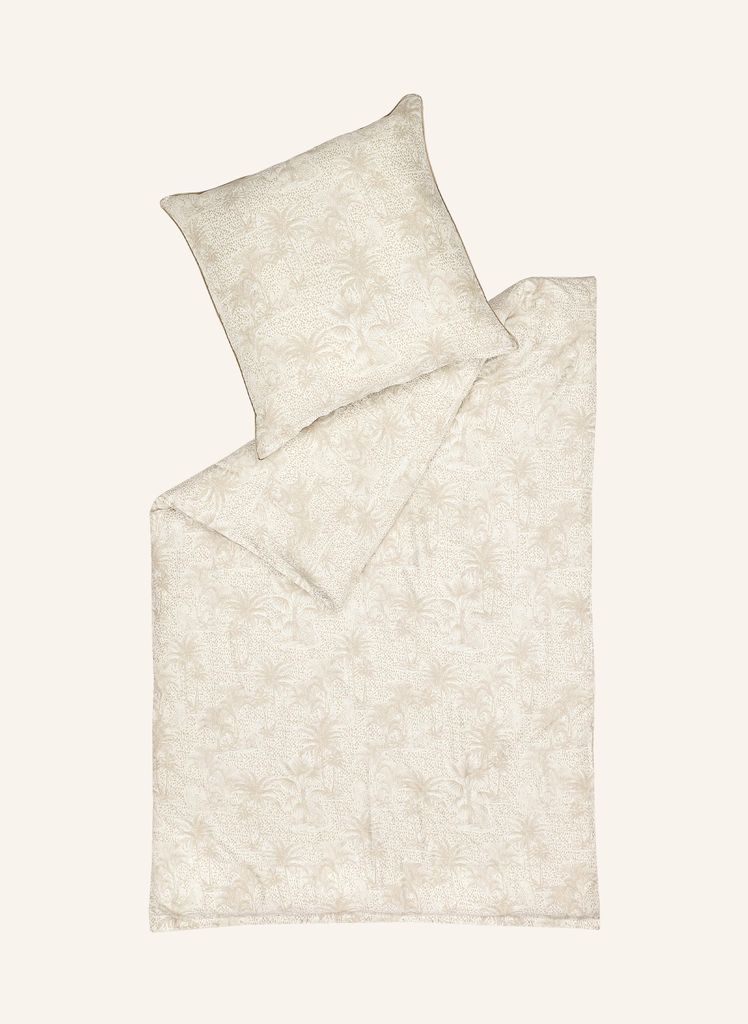 SPORTALM Kitzbühel Satin Bettwäsche PALMS Beige 155 x 220 cm