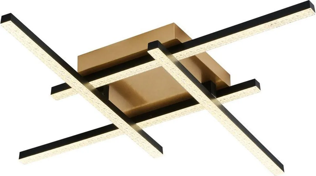 Plafonnier LED Demir Anti-Eblouissement 24W Noir Or pour Intérieur Chic