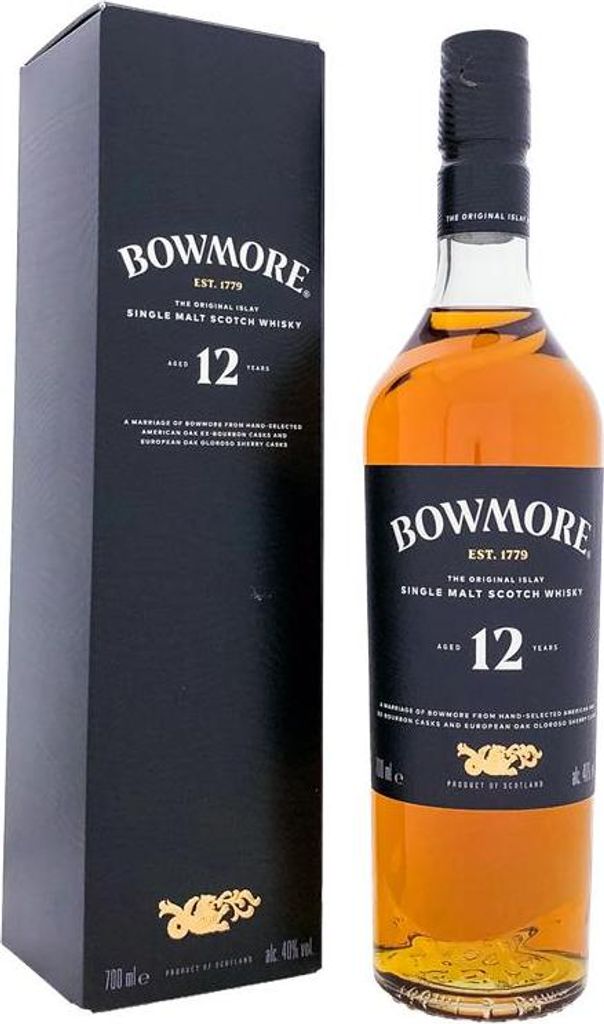 Bowmore 12 Years Edition 2025 + schwarze Box 700ml 40% Vol. Produktbild 