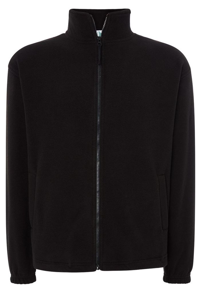 JHK - Fleecejacke Durchgehender Reißverschluss für Herren LT4147 (XXL) (Schwarz)