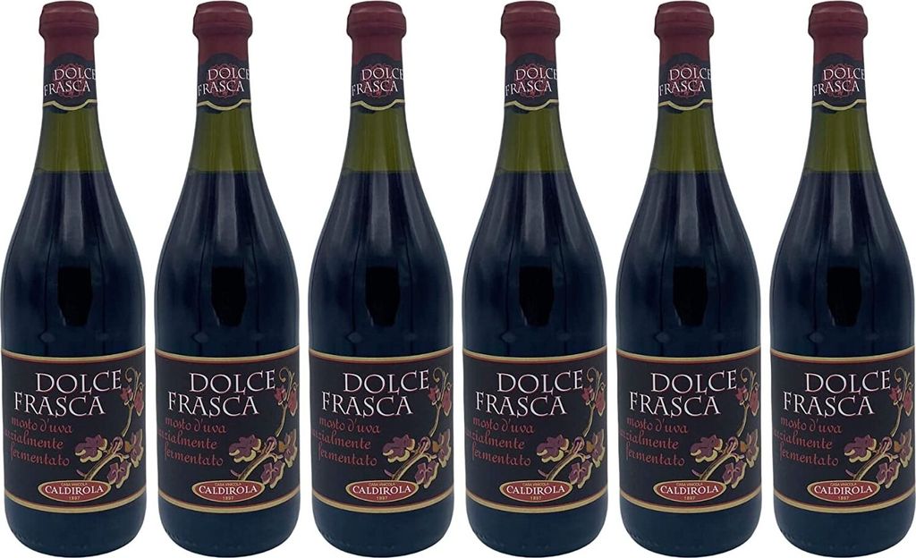 Dolce Frasca Rosso Caldirola 6x0,75l |Lieblicher Rotwein aus Italien| 5,5% Vol.